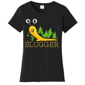 Slugger Slug – Funny Banana Slug Expert Baseball Game Player Women's T-Shirt