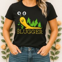 Slugger Slug – Funny Banana Slug Expert Baseball Game Player Womens T-Shirt