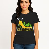 Slugger Slug – Funny Banana Slug Expert Baseball Game Player Womens T-Shirt