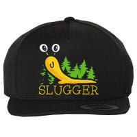 Slugger Slug – Funny Banana Slug Expert Baseball Game Player Wool Snapback Cap