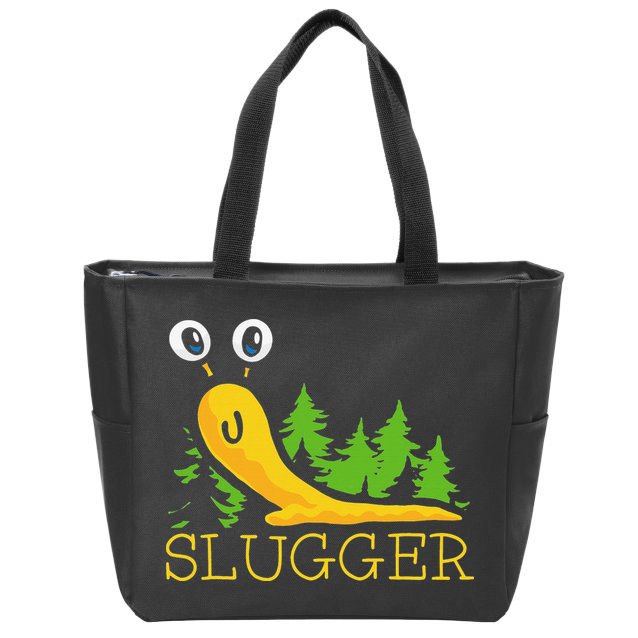 Slugger Slug – Funny Banana Slug Expert Baseball Game Player Zip Tote Bag