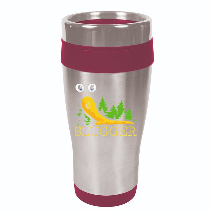 Slugger Slug – Funny Banana Slug Expert Baseball Game Player 16oz Travel Tumbler