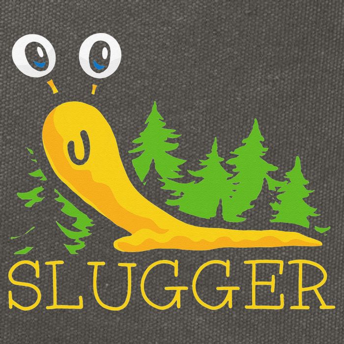 Slugger Slug – Funny Banana Slug Expert Baseball Game Player Cotton Canvas Backpack