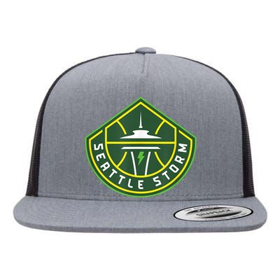 Seattle Storm Fan Base Flat Bill Trucker Hat