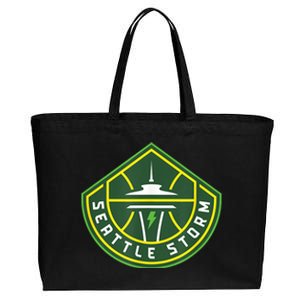 Seattle Storm Fan Base Cotton Canvas Jumbo Tote