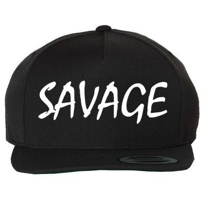 Savage Strength Funny Gift Wool Snapback Cap