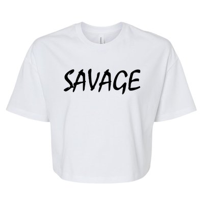 Savage Strength Funny Gift Bella+Canvas Jersey Crop Tee