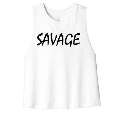 Savage Strength Funny Gift Women's Racerback Cropped Tank