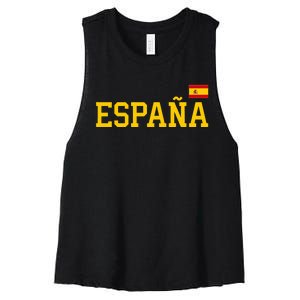 Spain Spanish Flag Red EspañA Women's Racerback Cropped Tank