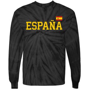 Spain Spanish Flag Red EspañA Tie-Dye Long Sleeve Shirt