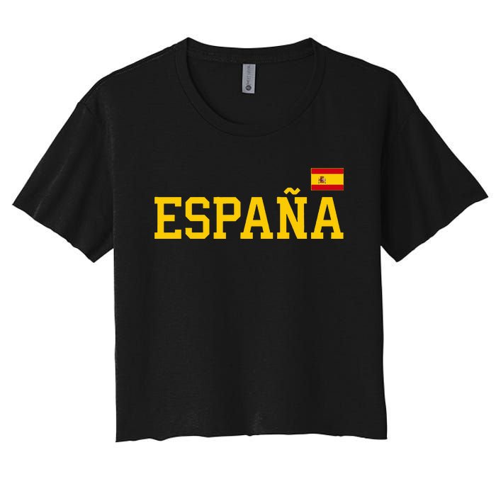 Spain Spanish Flag Red EspañA Women's Crop Top Tee