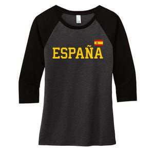 Spain Spanish Flag Red EspañA Women's Tri-Blend 3/4-Sleeve Raglan Shirt