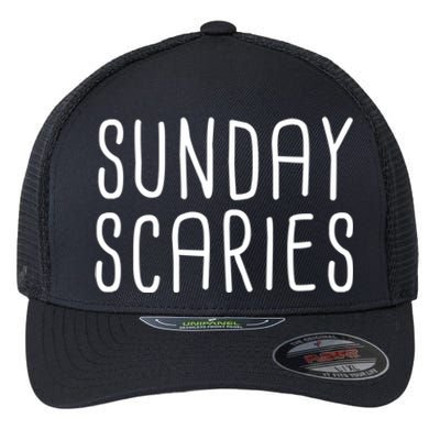 Sunday Scaries Funny Lazy Meme Dreading Monday Sad Mood Gift Flexfit Unipanel Trucker Cap