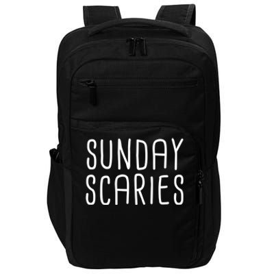 Sunday Scaries Funny Lazy Meme Dreading Monday Sad Mood Gift Impact Tech Backpack