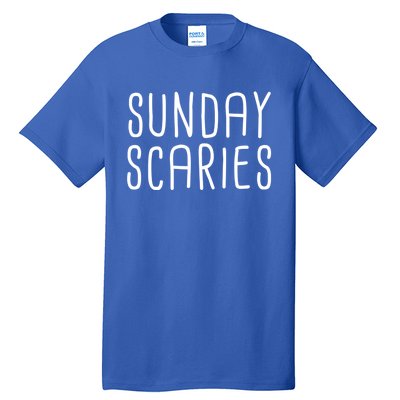 Sunday Scaries Funny Lazy Meme Dreading Monday Sad Mood Gift Tall T-Shirt