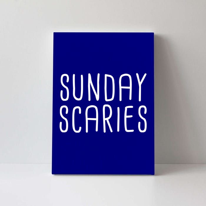 Sunday Scaries Funny Lazy Meme Dreading Monday Sad Mood Gift Canvas