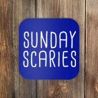 Sunday Scaries Funny Lazy Meme Dreading Monday Sad Mood Gift Coaster