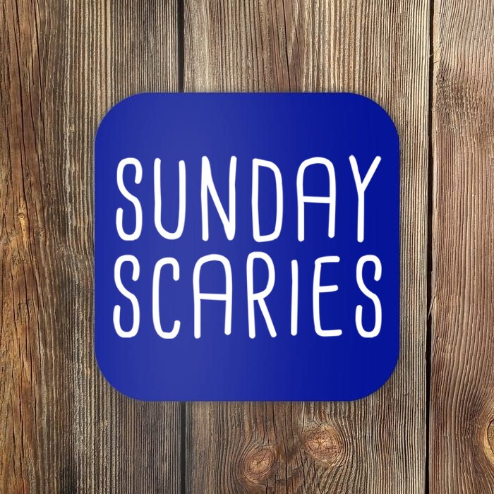 Sunday Scaries Funny Lazy Meme Dreading Monday Sad Mood Gift Coaster