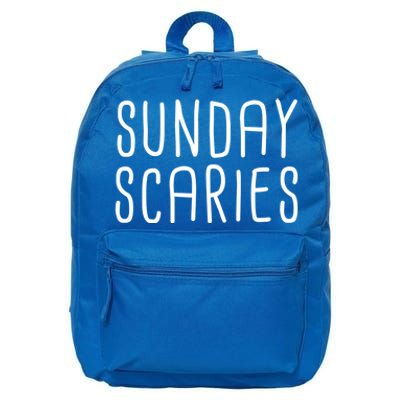 Sunday Scaries Funny Lazy Meme Dreading Monday Sad Mood Gift 16 in Basic Backpack