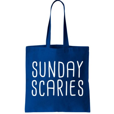 Sunday Scaries Funny Lazy Meme Dreading Monday Sad Mood Gift Tote Bag