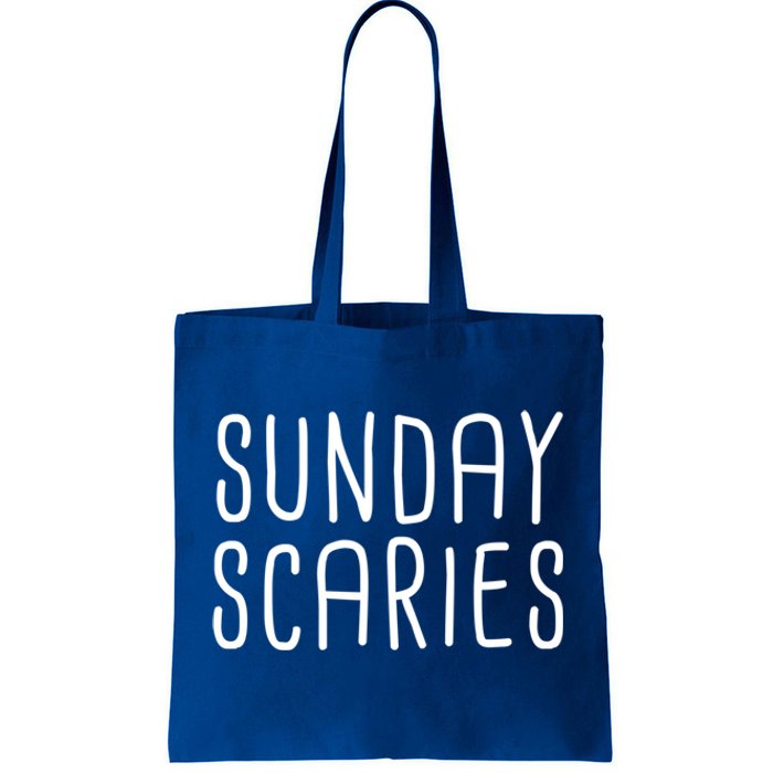 Sunday Scaries Funny Lazy Meme Dreading Monday Sad Mood Gift Tote Bag