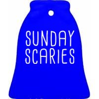 Sunday Scaries Funny Lazy Meme Dreading Monday Sad Mood Gift Ceramic Bell Ornament