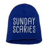 Sunday Scaries Funny Lazy Meme Dreading Monday Sad Mood Gift Short Acrylic Beanie