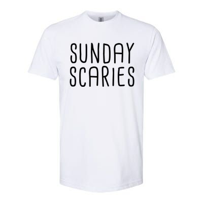 Sunday Scaries Funny Lazy Meme Dreading Monday Sad Mood Gift Softstyle CVC T-Shirt