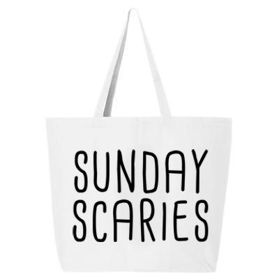 Sunday Scaries Funny Lazy Meme Dreading Monday Sad Mood Gift 25L Jumbo Tote