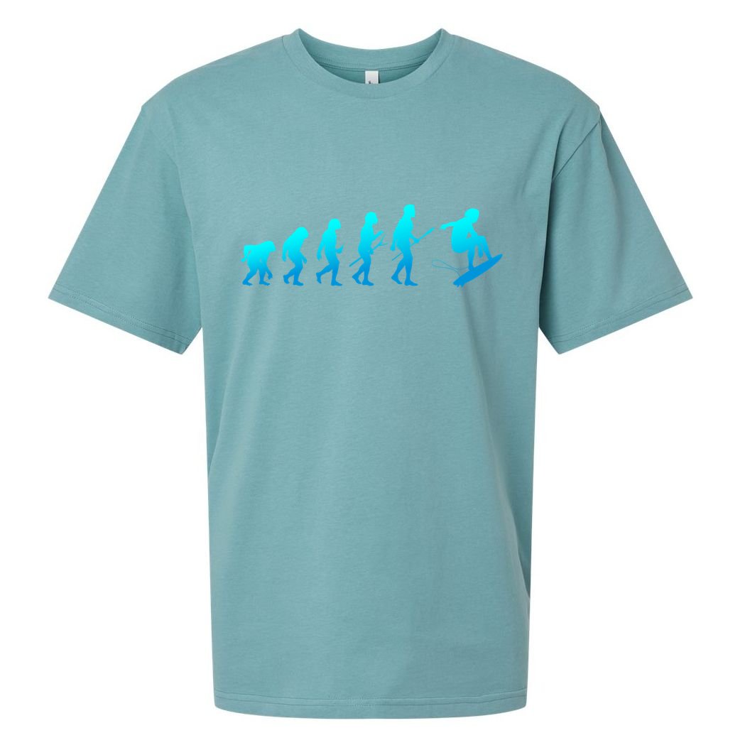 Skimboarding Skimboard Funny Evolution Beach Surfing Great Gift Sueded Cloud Jersey T-Shirt