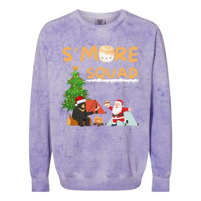 SMore Squad Funny Smore Camping Team Christmas Camping Vibe Colorblast Crewneck Sweatshirt