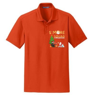 SMore Squad Funny Smore Camping Team Christmas Camping Vibe Dry Zone Grid Polo