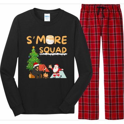 SMore Squad Funny Smore Camping Team Christmas Camping Vibe Long Sleeve Pajama Set