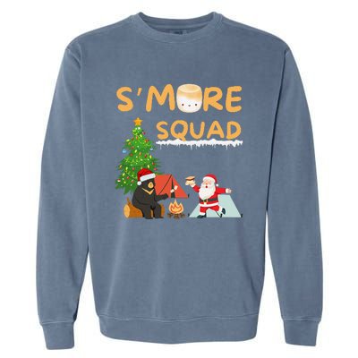 SMore Squad Funny Smore Camping Team Christmas Camping Vibe Garment-Dyed Sweatshirt