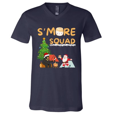 SMore Squad Funny Smore Camping Team Christmas Camping Vibe V-Neck T-Shirt