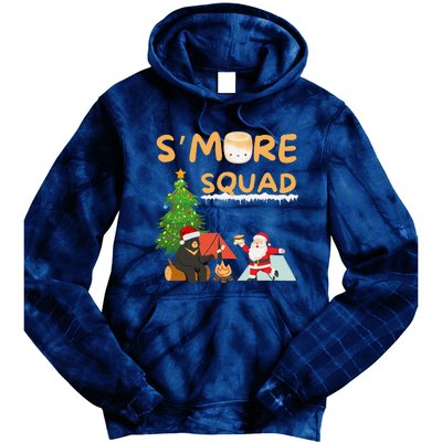 SMore Squad Funny Smore Camping Team Christmas Camping Vibe Tie Dye Hoodie