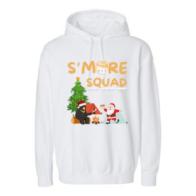 SMore Squad Funny Smore Camping Team Christmas Camping Vibe Garment-Dyed Fleece Hoodie