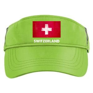 Swiss Switzerland Flag Cute Gift Adult Drive Performance Visor