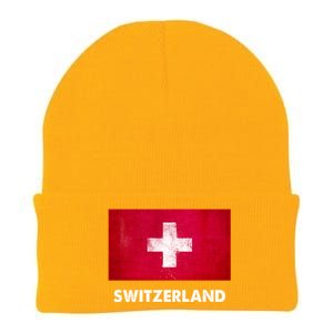 Swiss Switzerland Flag Cute Gift Knit Cap Winter Beanie