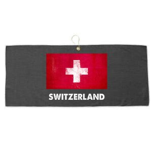 Swiss Switzerland Flag Cute Gift Large Microfiber Waffle Golf Towel