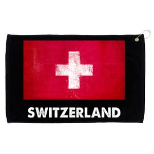 Swiss Switzerland Flag Cute Gift Grommeted Golf Towel