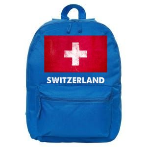 Swiss Switzerland Flag Cute Gift 16 in Basic Backpack