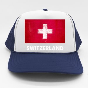 Swiss Switzerland Flag Cute Gift Trucker Hat