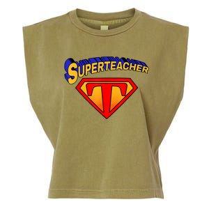 Superteacher Superhero Funny Teacher Gift Idea Garment-Dyed Women's Muscle Tee