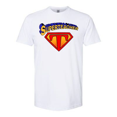 Superteacher Superhero Funny Teacher Gift Idea Softstyle CVC T-Shirt