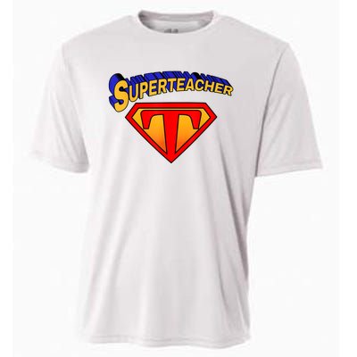 Superteacher Superhero Funny Teacher Gift Idea Cooling Performance Crew T-Shirt