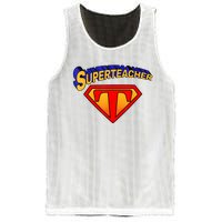 Superteacher Superhero Funny Teacher Gift Idea Mesh Reversible Basketball Jersey Tank