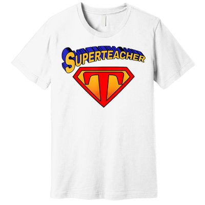 Superteacher Superhero Funny Teacher Gift Idea Premium T-Shirt