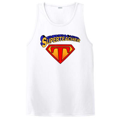 Superteacher Superhero Funny Teacher Gift Idea PosiCharge Competitor Tank