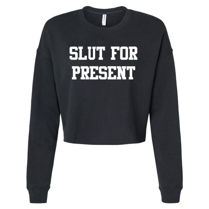 Steve Slut For Presents Cropped Pullover Crew